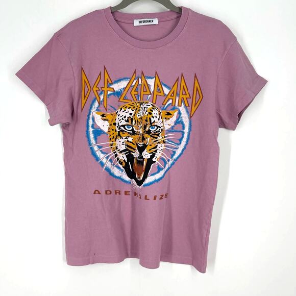 Daydreamer Def Leppard Adrenalize Tour Tee Pink Small NWOT - Picture 7 of 7